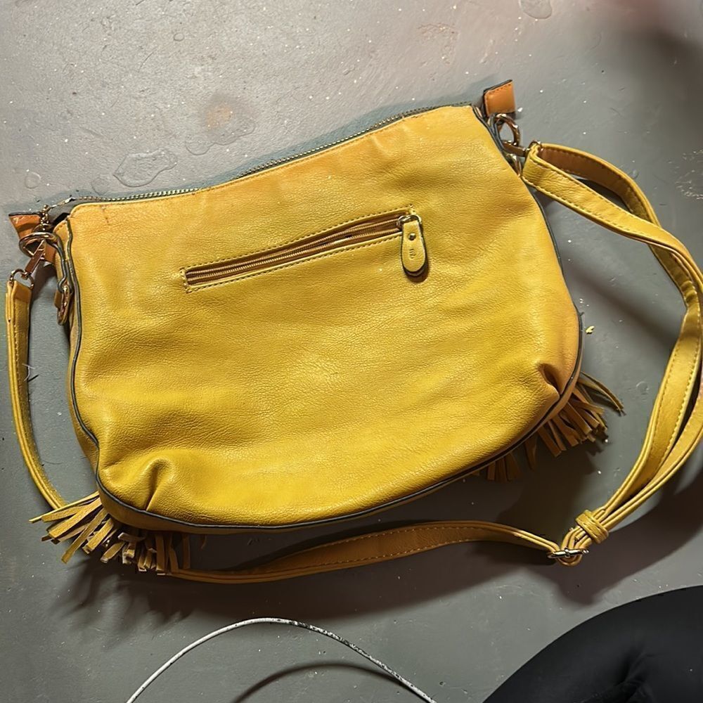 Mustard Yellow Melie Bianco Leather Hobo Bag - Picture 2 of 7